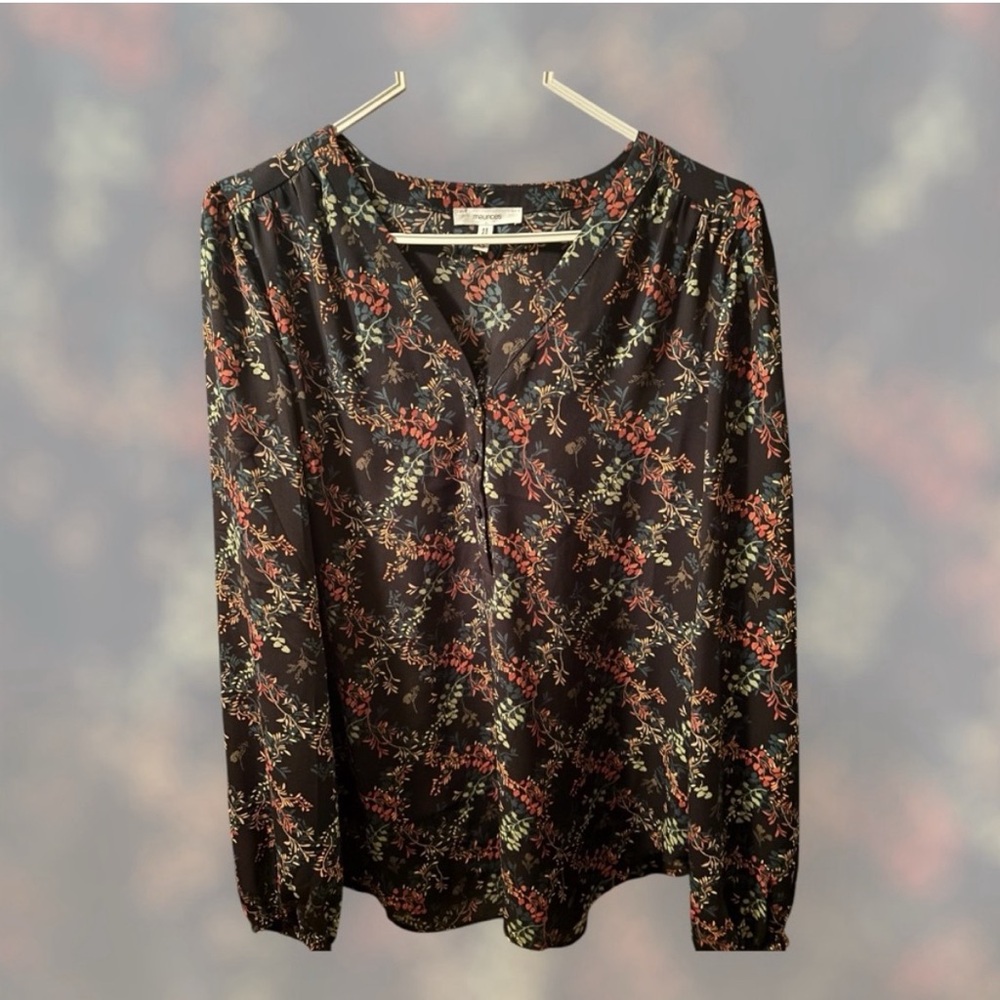 Floral Black Blouse